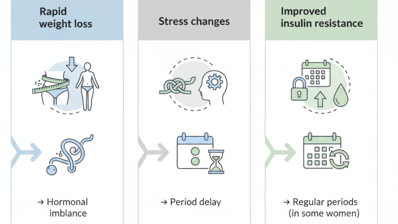 can semaglutide cause irregular periods